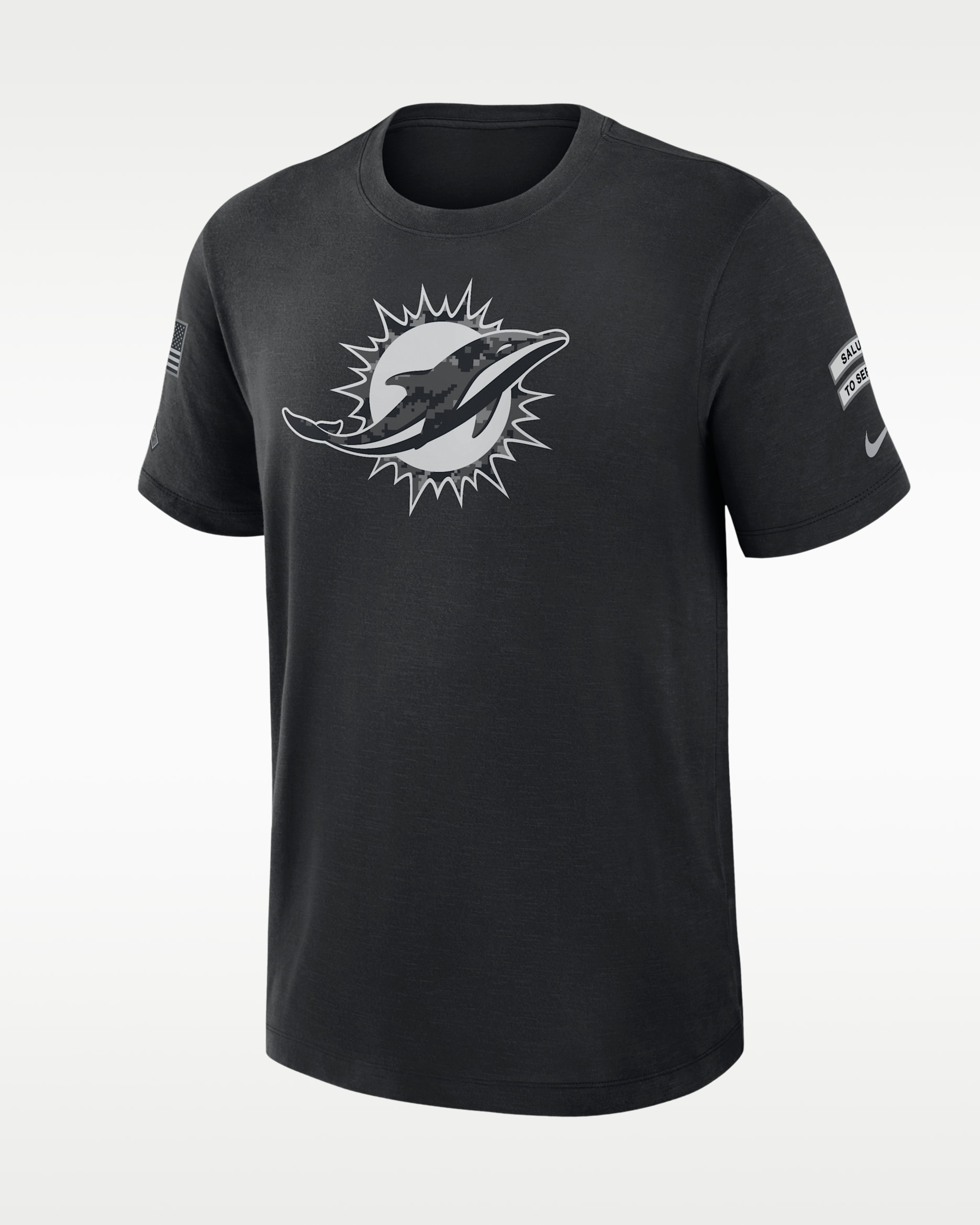 Miami Dolphins Salute to Service Slub Men's Nike Dri-FIT NFL T